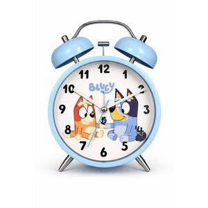 Bluey Kids Analog Alarm Clock Twin Bell Battery Operated Character Design